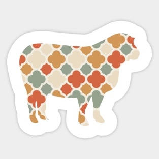 Sheep Silhouette with Pattern Sticker